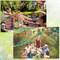 12 Piece Luau Party Decor Set 9.8 ft Hawaiian Tropical Hibiscus Garland Party Decoration Hawaii Paper Tiki Lanterns Tropical Birds Honeycomb Cutouts for Summer Birthday Hawaiian Themed Parties